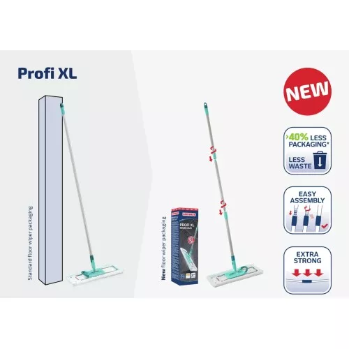 LEIFHEIT Щетка для пола со складной ручкой в ​​коробке Profi XL micro duo 42см