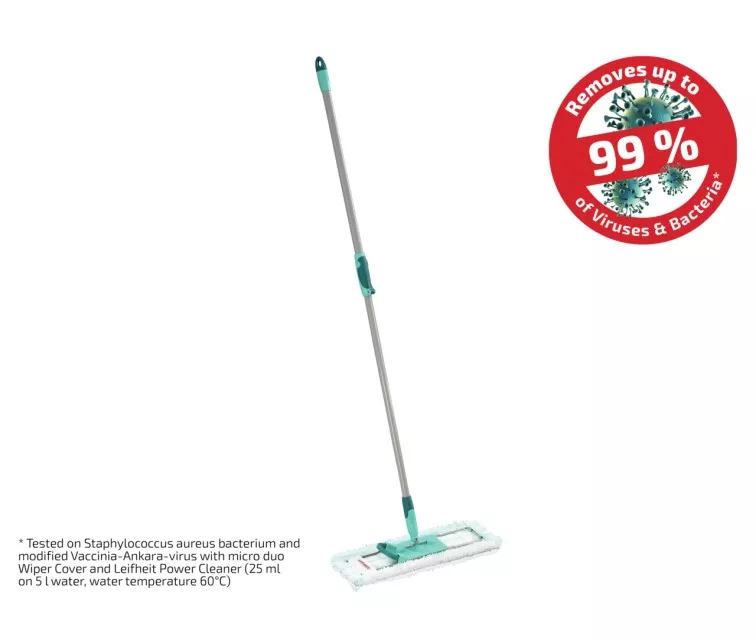 LEIFHEIT Floor Brush with Telescopic Handle Profi XL micro duo 42cm