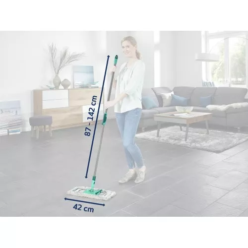 LEIFHEIT Floor Brush with Telescopic Handle Profi XL micro duo 42cm