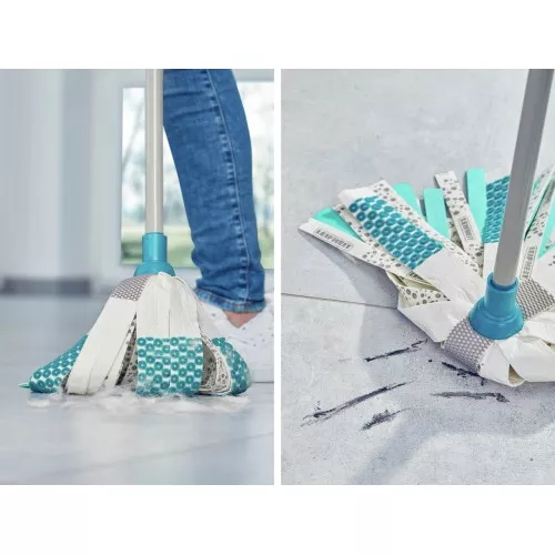 Leifheit Power Mop 3 in 1 grindų valymo rinkinys, pilkas/žalias