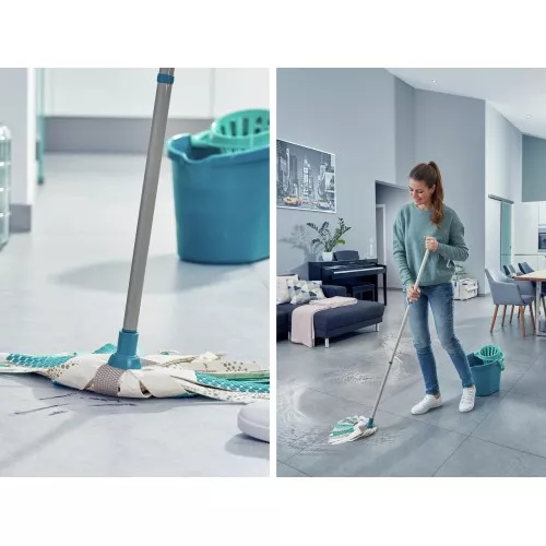Leifheit Power Mop 3 in 1 grindų valymo rinkinys, pilkas/žalias