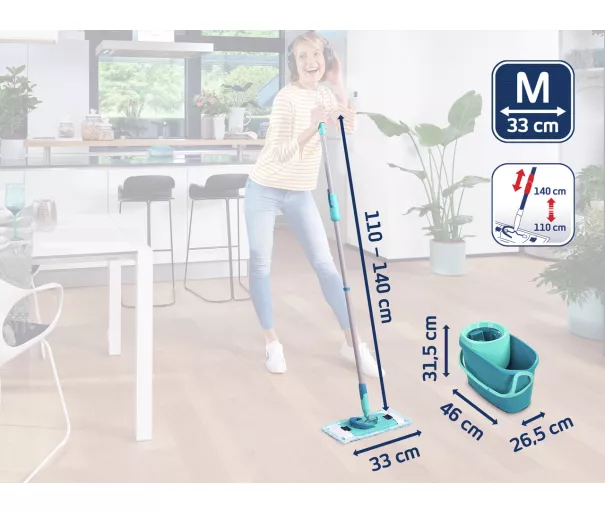 LEIFHEIT grindų valymo rinkinys Clean Twist M Ergo