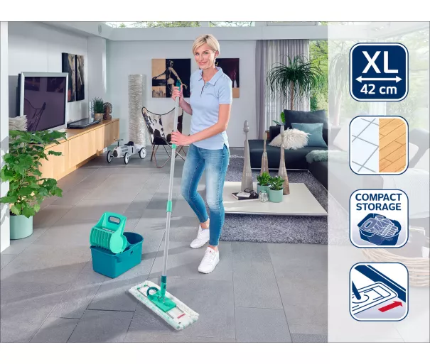 Bucket and brush for floor cleaning Profi Compact set