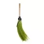 Broom with handle round green