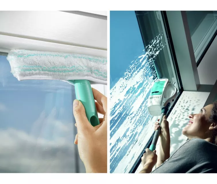 LEIFHEIT Vacuum Window Cleaner Dry&Clean with window washer and handle 43cm