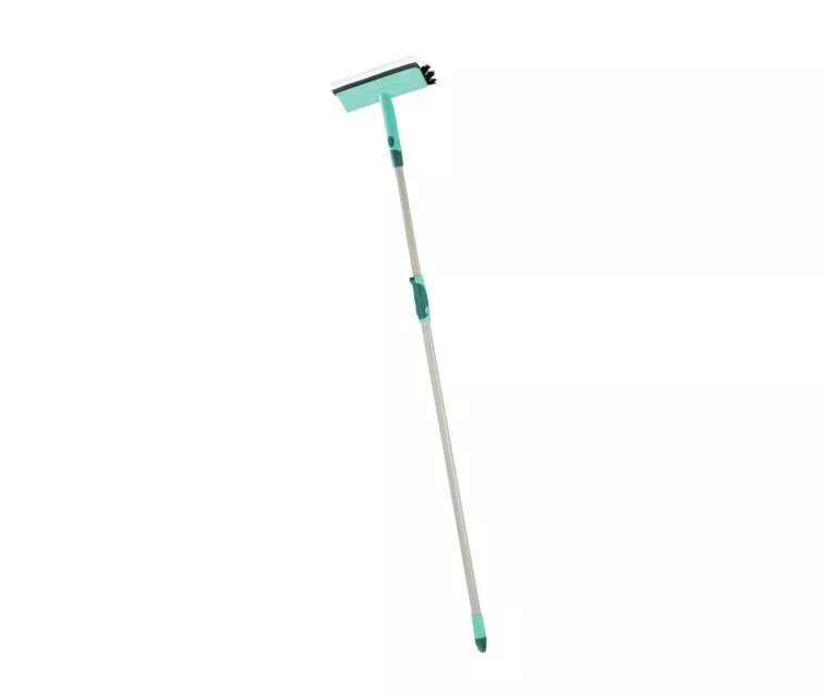 LEIFHEIT Window Cleaner and Brush with Telescopic Handle 120-200cm Brush Window Cleaner