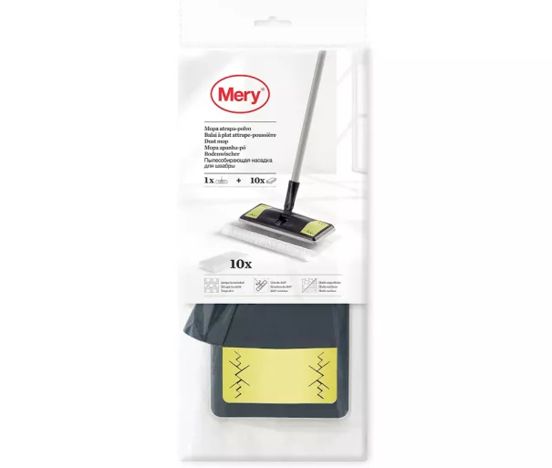 Щетка для пола для сбора пыли Dust Mop 25,8x10,5 см с 10 салфетками 29,5x21,5 см