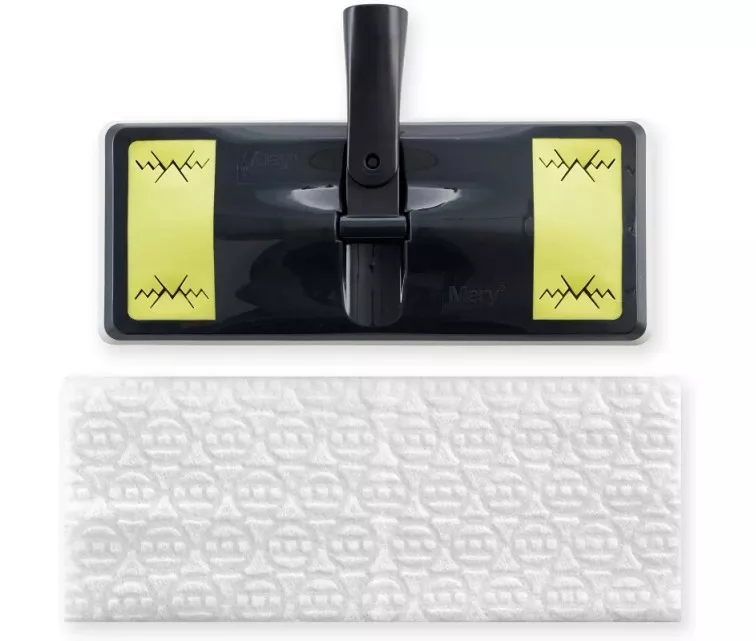 Floor brush for dust collection Dust Mop 25.8x10.5cm with 10 cloths 29.5x21.5cm