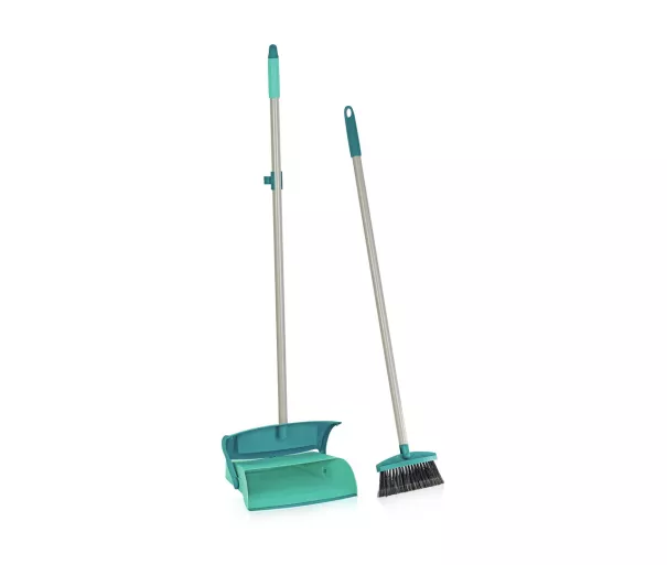 LEIFHEIT Long-handled Scrubbing Scoop with closing lid and brush