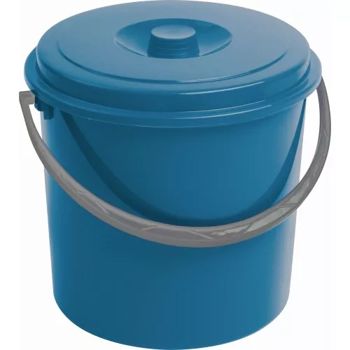 Bucket with lid 10L blue