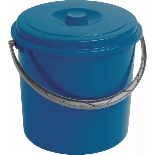 Bucket with lid 12L blue