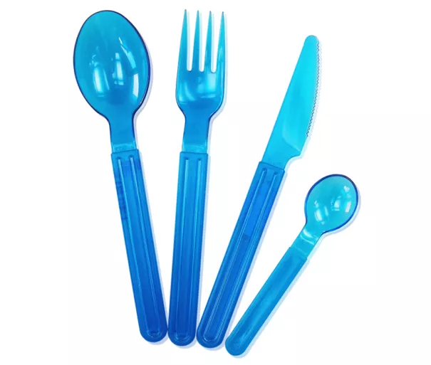 Table accessories set 4,5x3x19cm Trippy transparent blue