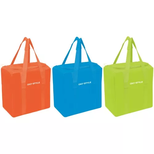 Fiesta Vertical assorted thermal bag, orange/light blue/green