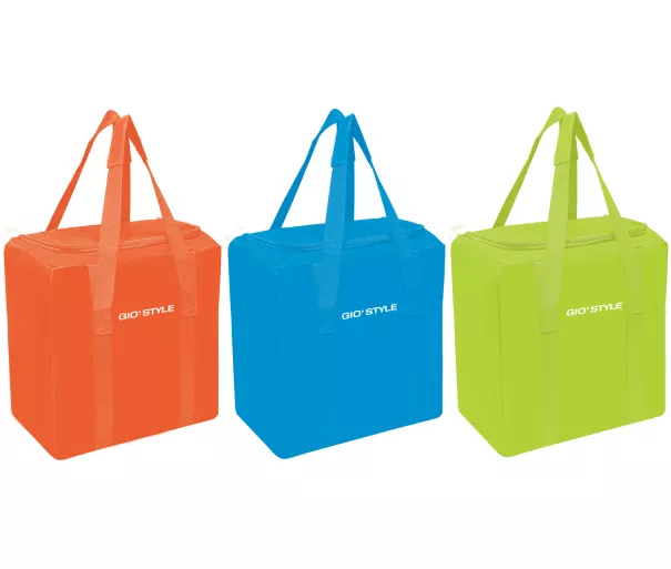 Fiesta Vertical assorted thermal bag, orange/light blue/green
