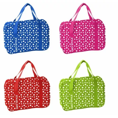 Thermal bag Stars 6 assorted, red/green/blue/pink