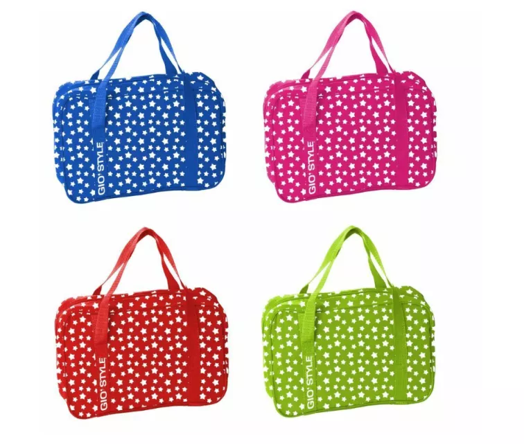 Thermal bag Stars 6 assorted, red/green/blue/pink