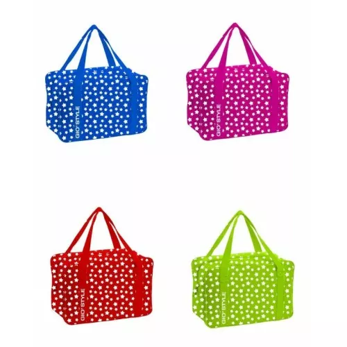 Thermal bag Stars 24 assorted, red/green/blue/pink