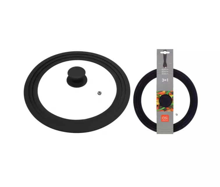 Universalus dangtis su silikoniniu krašteliu, 28 cm