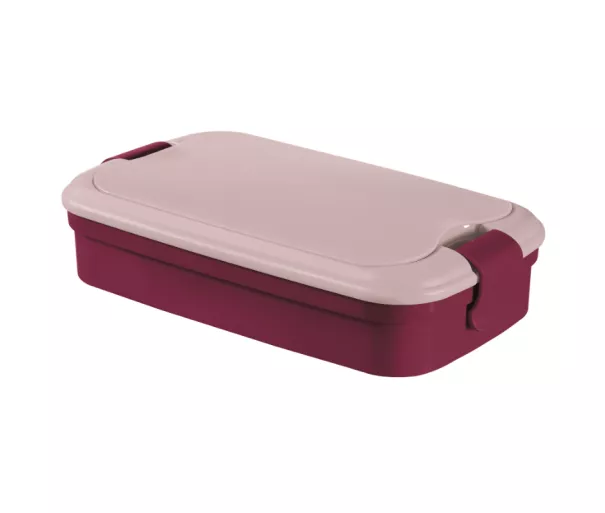 Toidukauss ristkülikukujuline koos söögiriistadega 1,4L Lunch&Go lilla