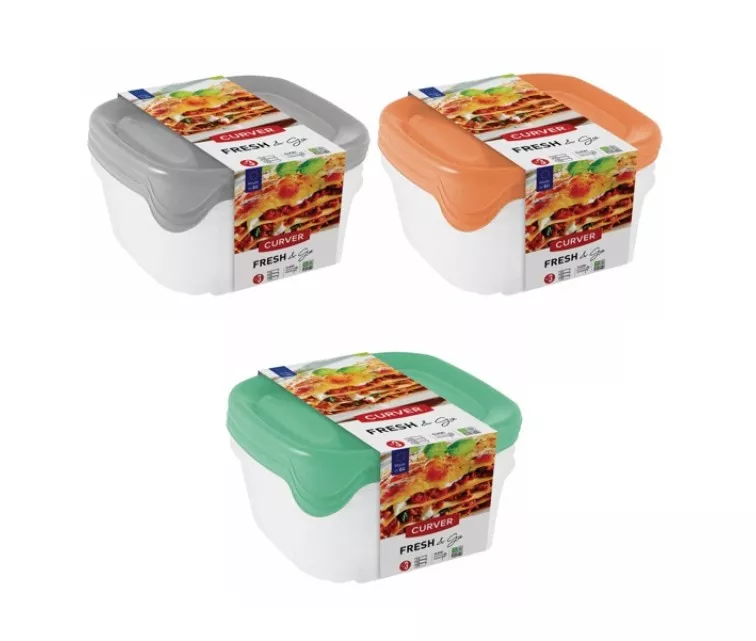 Food bowl set of 3 3x0,8L Fresh&Go mix