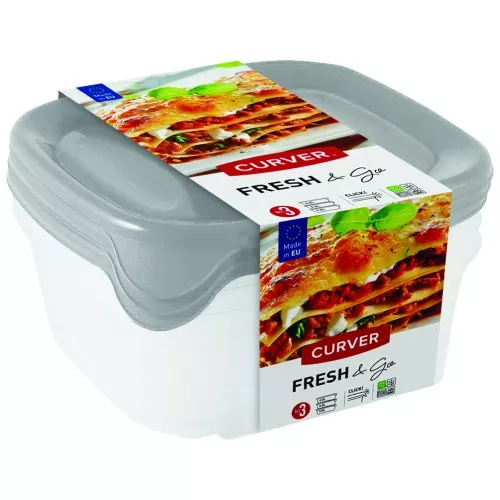 Набор из 3 мисок для еды 3x0,8 л Fresh&Go mix