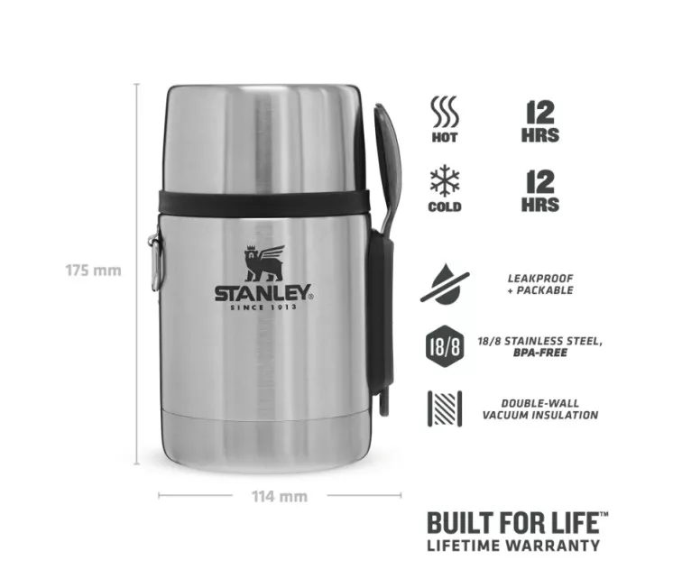 Tермос для еды The Stainless Steel All-In-One Food Jar 0,53Л стальной