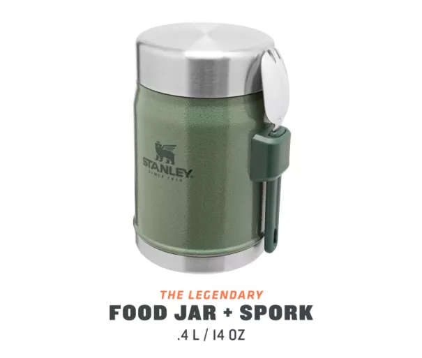 Термос для еды The Legendary Food Jar + Spork 0,4л зеленый