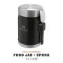 Термос для еды The Legendary Food Jar + Spork 0,4 л матовая черная
