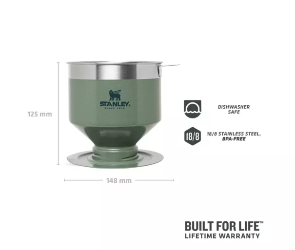 Stanley kafijas pagatavošanas ierīce The Perfect-Brew Pour Over Classic zaļa