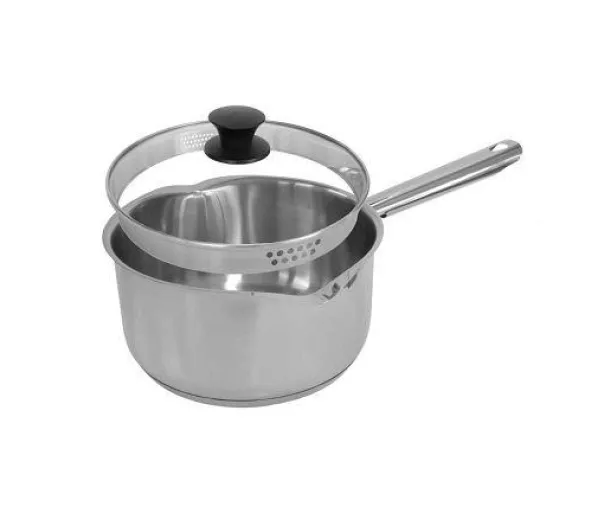 Kastrolis ar rokturi 2,5L / ø20cm / nerūsējošā tērauda