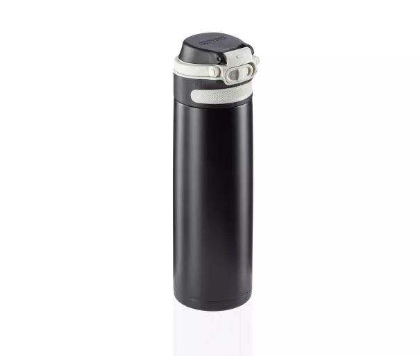 LEIFHEIT Termokrūze Flip 600ml melna