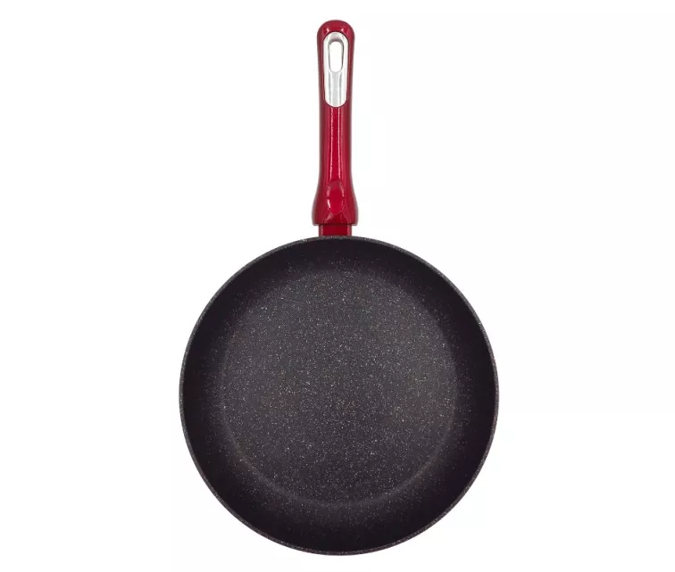 Raudona indukcinė keptuvė su CosmoØ grotelėmis, 18cm