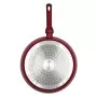 Raudona indukcinė keptuvė su CosmoØ grotelėmis, 18cm