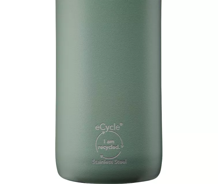 Термо бутылка CityLoop Thermavac eCycle Water Bottle 0.6Л, переработанная из нержавеющей стали / серо-зеленая