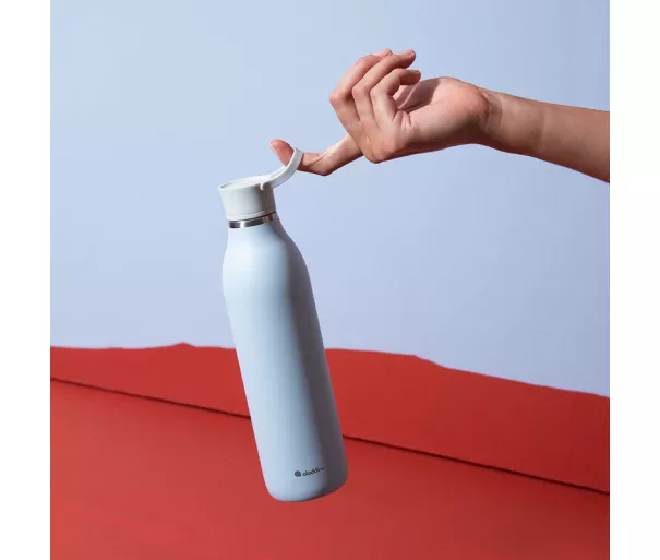 Termopudele CityLoop Thermavac eCycle Water Bottle 0.6L, pārstrādāta nerūs. tērauda / gaiši zila