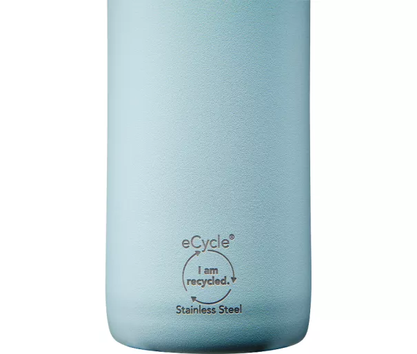 Termopudele CityLoop Thermavac eCycle Water Bottle 0.6L, pārstrādāta nerūs. tērauda / gaiši zila