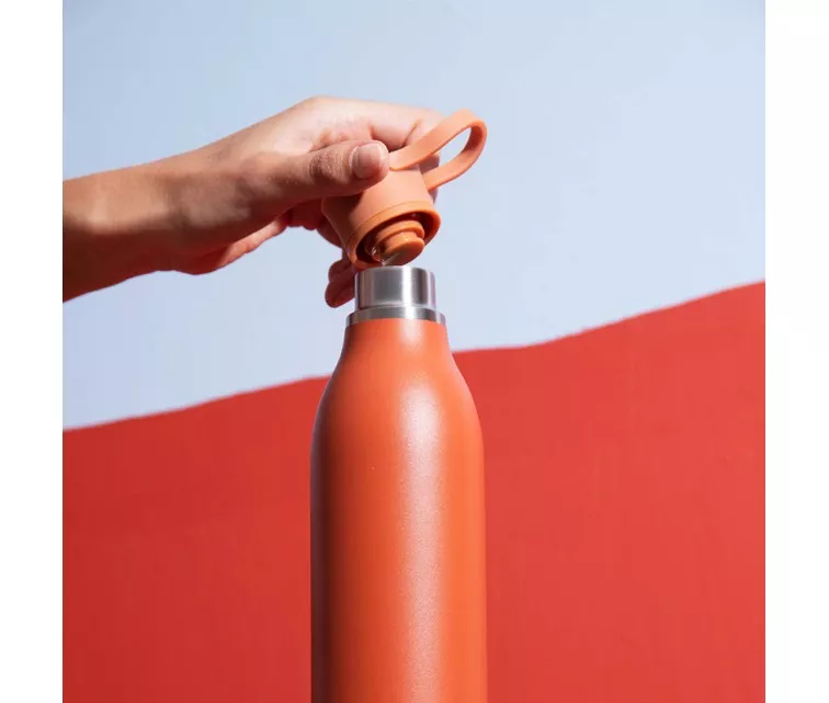 Термо бутылка CityLoop Thermavac eCycle Water Bottle 0.6Л, переработанная из нержавеющей стали / терракотовая