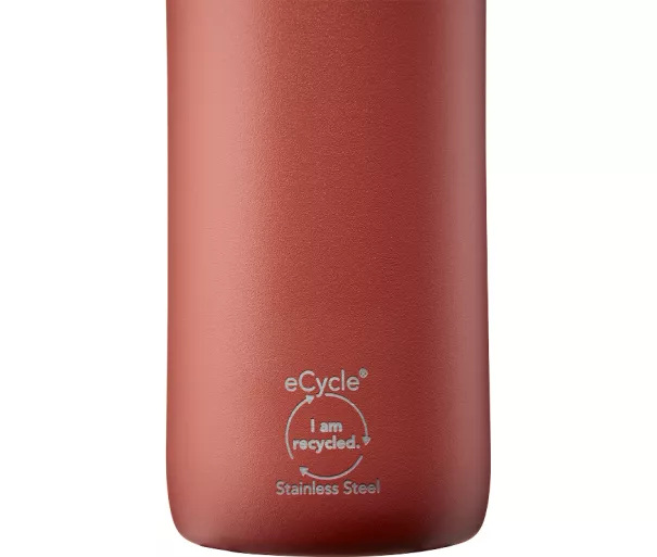 CityLoop Thermavac eCycle vandens butelis 0,6 l perdirbto nerūdijančio plieno. Plienas / terakota