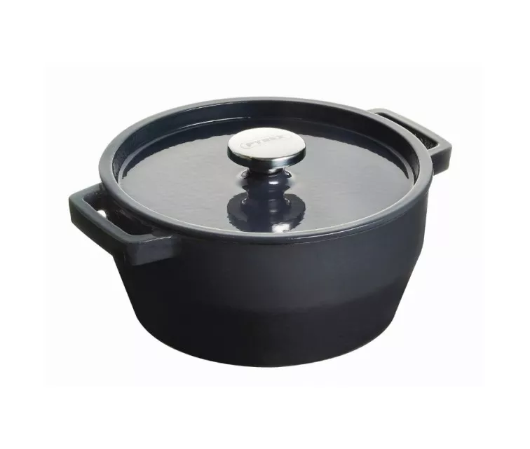 Cast iron pot 6.8L Pyrex round Ø28cm gray