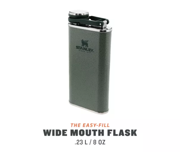Pläsku The Easy-Fill Wide Mouth Flask 0,23L roheline