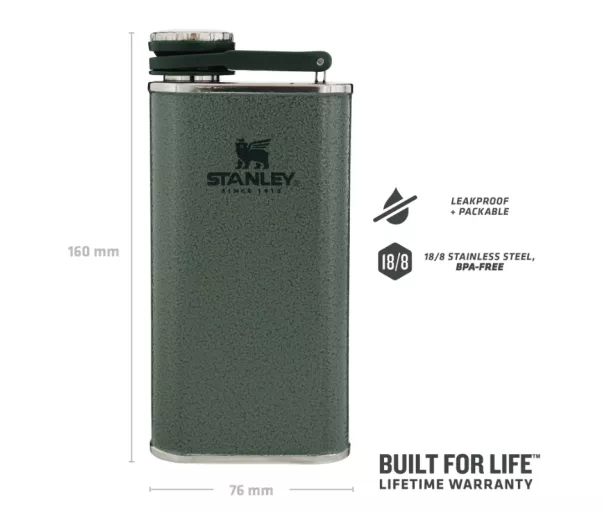 Pläsku The Easy-Fill Wide Mouth Flask 0,23L roheline