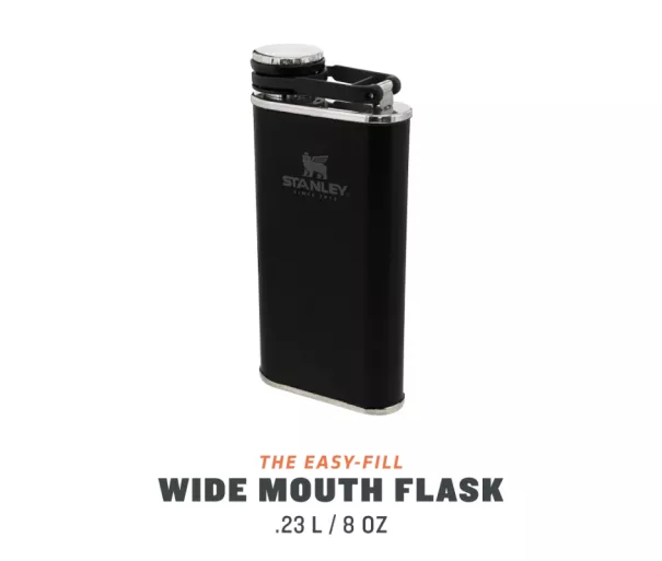 Pläsku The Easy-Fill Wide Mouth Flask 0,23L matt must