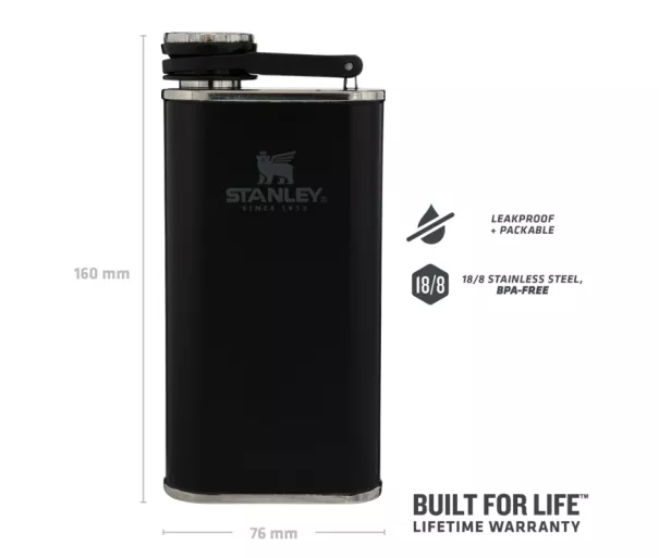 Pläsku The Easy-Fill Wide Mouth Flask 0,23L matt must
