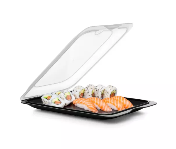 Food storage container for fruit and sushi Coctail 17x25,2x3,2cm black