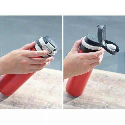 Termopuodelis LEIFHEIT Flip 600 ml, raudonos spalvos