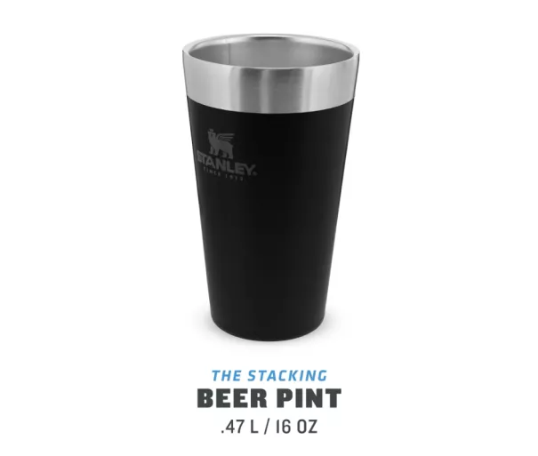 Пивная кружка The Stacking Tumbler 0,47 л матовая черная