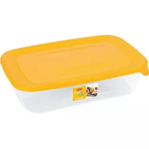 Food container rectangle 1L Fresh&Go yellow