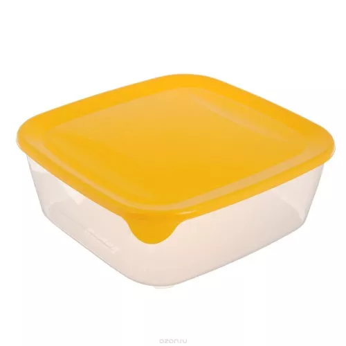 Food container square 1,7L Fresh&Go yellow