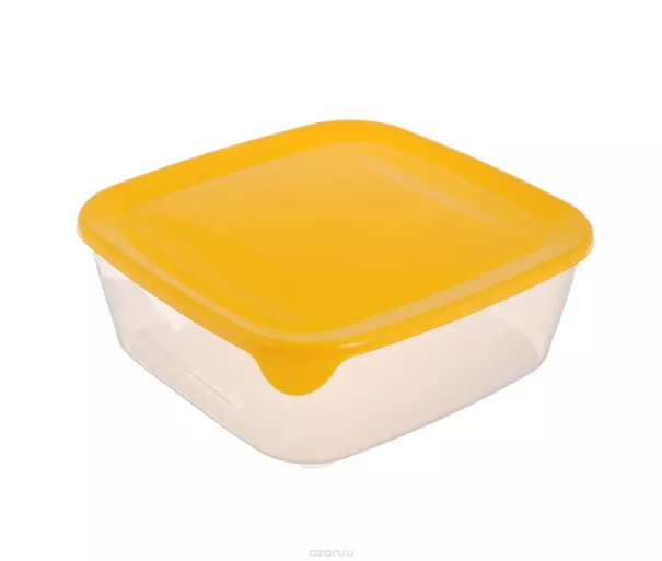 Pārtikas trauciņš kvadrāts 1,7L Fresh&Go dzeltens