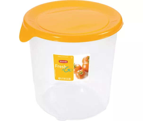 Контейнер  для продуктов круглый 1л Fresh&Go желтый